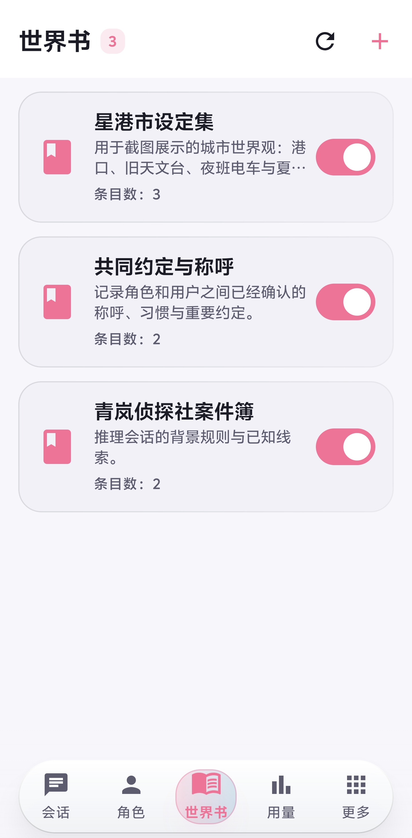 Nekobot 世界书页面